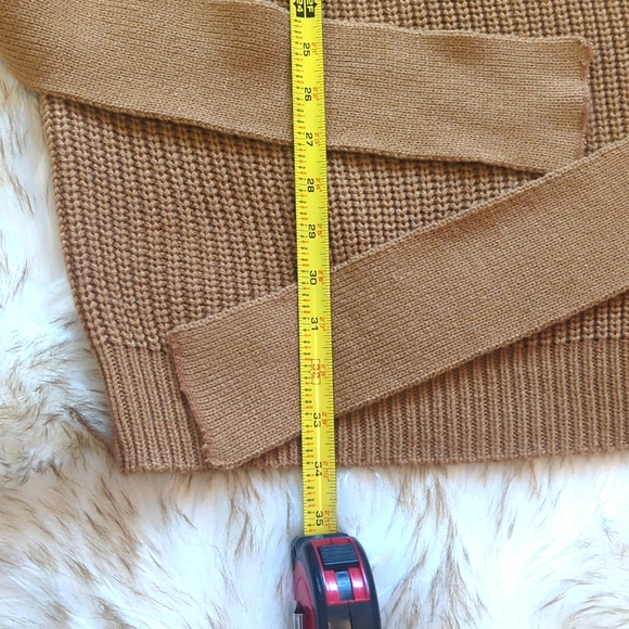Lulus Cold Shoulder Brown Sweater Dress Size Medium - Picture 8 of 12